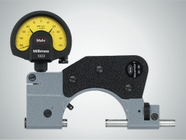 Image pro obrázek produktu 840 F Třmenový kalibr s indikatorovým úchylkoměrem 0-25 mm, v dřevěné krabici